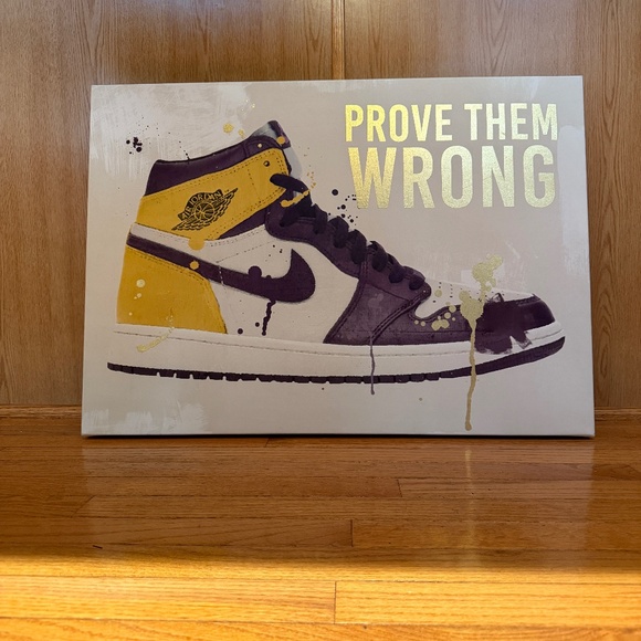 AIR JORDAN PROVE THEM WRONG CANVAS PAINTING - Picture 1 of 8